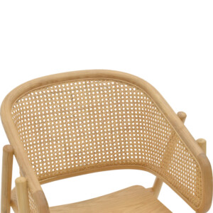 Πολυθρόνα Wenzy pakoworld φυσικό Rattan - μασίφ ξύλο toon 58x58x82εκ-263-000028