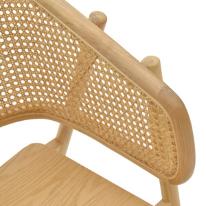 Πολυθρόνα Wenzy pakoworld φυσικό Rattan - μασίφ ξύλο toon 58x58x82εκ-263-000028