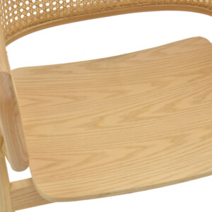 Πολυθρόνα Wenzy pakoworld φυσικό Rattan - μασίφ ξύλο toon 58x58x82εκ-263-000028