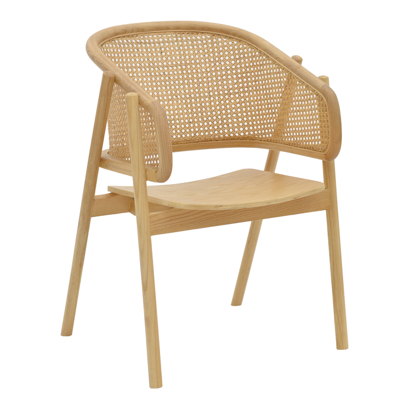 Πολυθρόνα Wenzy pakoworld φυσικό Rattan - μασίφ ξύλο toon 58x58x82εκ-263-000028