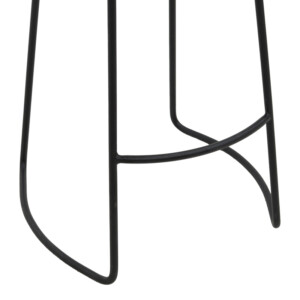 Σκαμπό μπαρ Lamul pakoworld ξύλο φτελιάς σε καρυδί-μαύρη απόχρωση και μέταλλο 48x42x71εκ-263-000035