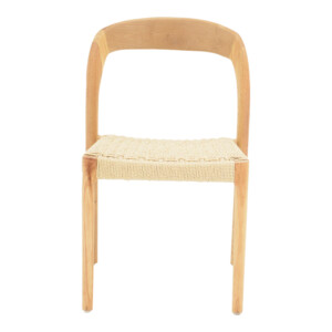 Καρέκλα Tavrine pakoworld σχοινί-rubberwood σε φυσική απόχρωση 47x59x78εκ-263-000046