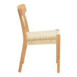 Καρέκλα Eaprine pakoworld φυσικό σχοινί-rubberwood 49x53x77εκ-263-000047