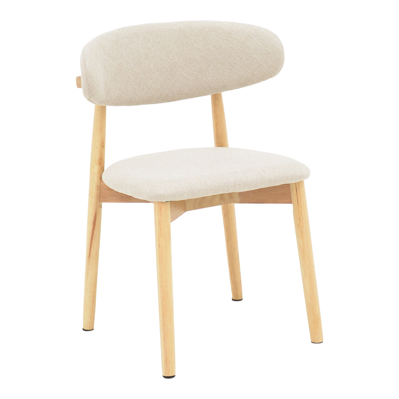 Καρέκλα Ubene pakoworld rubberwood και ύφασμα σε φυσική και μπεζ απόχρωση 46x58x79εκ-263-000050 Καρέκλα Ubene pakoworld rubberwood και ύφασμα σε φυσική και μπεζ απόχρωση 46x58x79εκ-263-000050