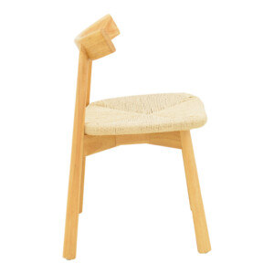 Καρέκλα Clareta pakoworld rubberwood-σχοινί σε φυσική απόχρωση 53x55x79εκ-263-000057
