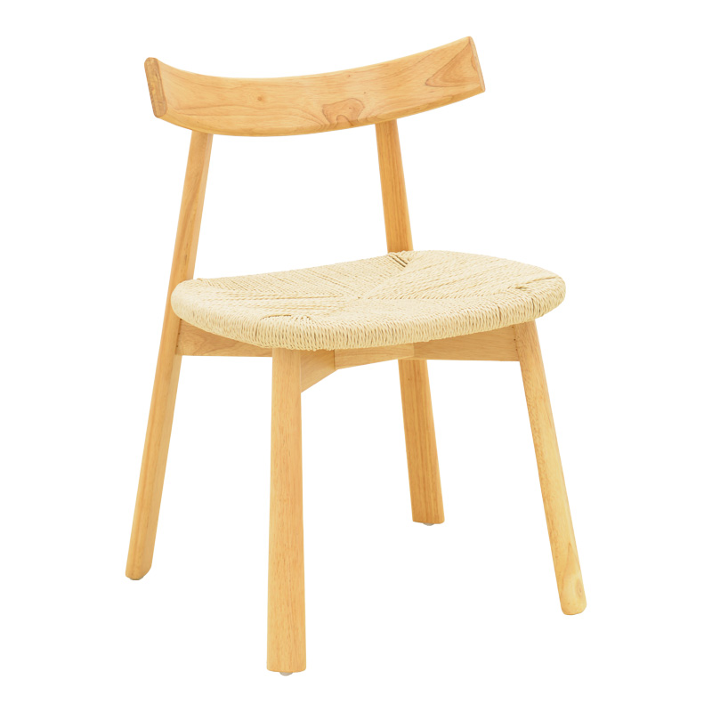 Καρέκλα Clareta pakoworld rubberwood-σχοινί σε φυσική απόχρωση 53x55x79εκ-263-000057