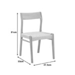 Καρέκλα Karlinda pakoworld ξύλο οξιάς-έδρα σχοινί σε φυσική απόχρωση 47.5x55x81εκ-263-000061