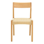 Καρέκλα Karlinda pakoworld ξύλο οξιάς-έδρα σχοινί σε φυσική απόχρωση 47.5x55x81εκ-263-000061