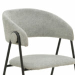 Καρέκλα Rachele pakoworld γκρι ύφασμα-πόδι μαύρο μέταλλο 52x53x83εκ-264-000002