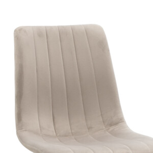 Καρέκλα Noor pakoworld γκρι βελούδο-πόδι μαύρο μέταλλο 44x55x86εκ-264-000014