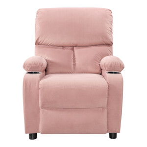 Πολυθρόνα relax με ποτηροθήκη Gartia pakoworld βελούδο σε απόχρωση σάπιο μήλο 79x94x102εκ-269-000015