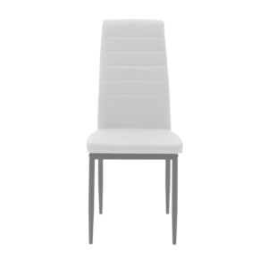 Καρέκλα Parker pakoworld μέταλλο-PU λευκό-γκρι πόδι 42x48x98εκ-270-000001