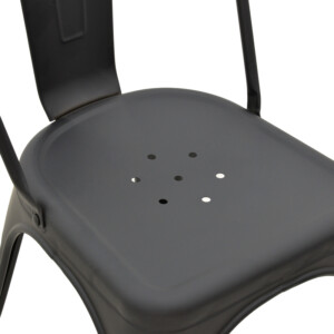 Καρέκλα Utopia pakoworld μαύρο ματ μέταλλο 44x44x85εκ-270-000009