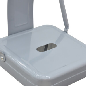 Σκαμπό μπαρ με πλάτη Utopia pakoworld γκρι μέταλλο 42x42x97εκ-270-000016