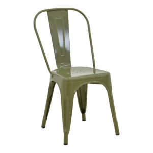 Καρέκλα Utopia pakoworld μέταλλο σε λαδί απόχρωση 44x44x85εκ-270-000027