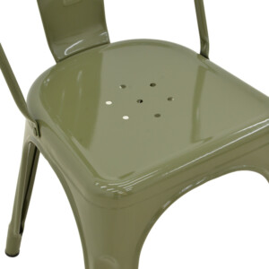 Καρέκλα Utopia pakoworld μέταλλο σε λαδί απόχρωση 44x44x85εκ-270-000027