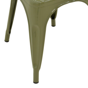 Καρέκλα Utopia pakoworld μέταλλο σε λαδί απόχρωση 44x44x85εκ-270-000027