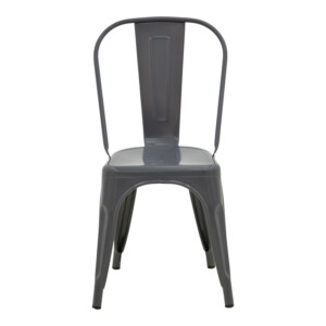 Καρέκλα Utopia pakoworld μέταλλο σε ανθρακί απόχρωση 44x44x85εκ-270-000028