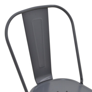 Καρέκλα Utopia pakoworld μέταλλο σε ανθρακί απόχρωση 44x44x85εκ-270-000028