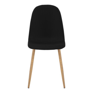 Καρέκλα Bella pakoworld γκρι ύφασμα με πόδι μέταλλο σε φυσική απόχρωση 43.5x52x89εκ-270-000038