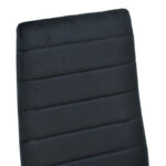 Καρέκλα Parker pakoworld βελούδο σε μαύρη απόχρωση με μαύρα μεταλλικά πόδια 39.5x48x95εκ-270-000047