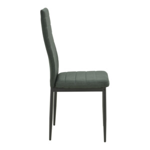 Καρέκλα Parker pakoworld ύφασμα σε ανθρακί απόχρωση με μαύρα μεταλλικά πόδια 39.5x48x95εκ-270-000049