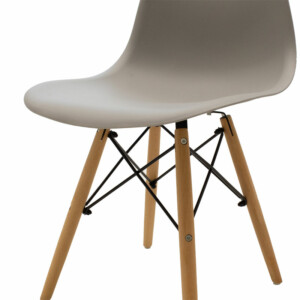 Καρέκλα Julita pakoworld PP γκρι-φυσικό πόδι 46x50x82εκ-271-000006