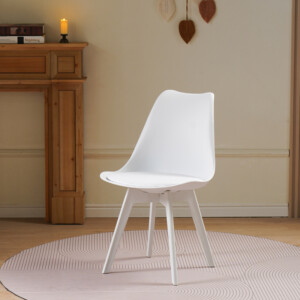 Καρέκλα Gaston I pakoworld PP-PU σε λευκή απόχρωση 48.5x53.5x81.5εκ-271-000037