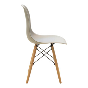 Καρέκλα Julita pakoworld PP cappuccino με φυσικό πόδι 46x52x80εκ-271-000047