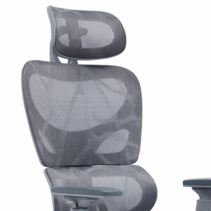 Καρέκλα γραφείου διευθυντή με υποπόδιο Thelonius pakoworld mesh γκρι-275-000001