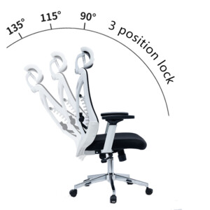 Καρέκλα γραφείου διευθυντή Andrew pakoworld mesh μαύρο-λευκό-275-000010