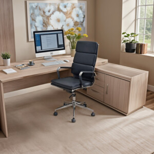 Καρέκλα γραφείου διευθυντή Tokyo pakoworld μαύρο pu 55.5x52x108εκ-277-000009