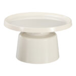 Τραπέζι σαλονιού Ginoze pakoworld μέταλλο σε λευκή απόχρωση Φ70x41εκ-278-000026