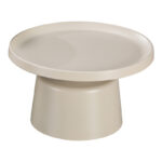 Τραπέζι σαλονιού Ginoze pakoworld μέταλλο σε cappuccino απόχρωση Φ70x41εκ-278-000030