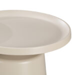 Τραπέζι σαλονιού Ginoze pakoworld μέταλλο σε cappuccino απόχρωση Φ70x41εκ-278-000030