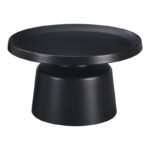 Τραπέζια σαλονιού Ginoze pakoworld σετ 2τεμ μέταλλο σε μαύρη απόχρωση-278-000033