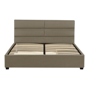 Κρεβάτι διπλό Anay pakoworld με συρτάρι ύφασμα μπεζ 160x200εκ-279-000004