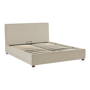 Κρεβάτι διπλό Bedka pakoworld ύφασμα γκρι με αποθηκευτικο χώρο160x200εκ-279-000012