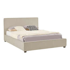 Κρεβάτι διπλό Bedka pakoworld ύφασμα γκρι με αποθηκευτικο χώρο160x200εκ-279-000012