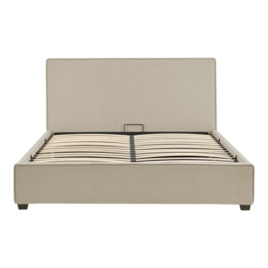 Κρεβάτι διπλό Bedka pakoworld ύφασμα γκρι με αποθηκευτικο χώρο160x200εκ-279-000012