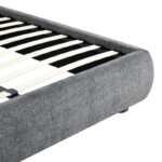 Κρεβάτι Salena pakoworld ύφασμα σε ανθρακί απόχρωση 160x200εκ-279-000016