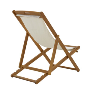 Σεζλόνγκ Franclow pakoworld ξύλο ακακίας φυσικό-πανί pvc λευκό-282-000005