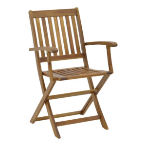 Πολυθρόνα Joter pakoworld πτυσσόμενη ξύλο ακακίας φυσικό 53x60x90εκ-282-000011