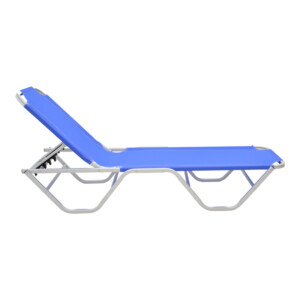 Ξαπλώστρα Dessie pakoworld αλουμινίου στοιβαζόμενη textilene μπλε 56x188x30εk-283-000004