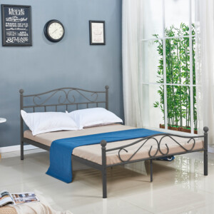 Κρεβάτι Yorick pakoworld μαύρο μεταλλικό 150x200εκ-285-000015