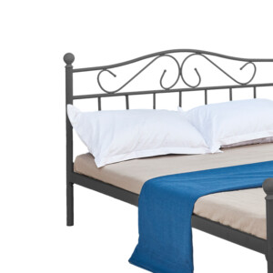 Κρεβάτι Yorick pakoworld μαύρο μεταλλικό 150x200εκ-285-000015