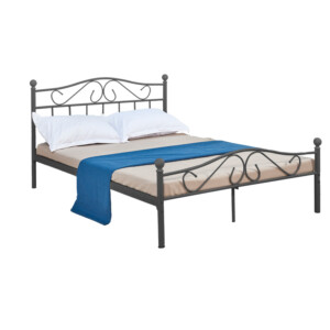 Κρεβάτι Yorick pakoworld μαύρο μεταλλικό 150x200εκ-285-000015