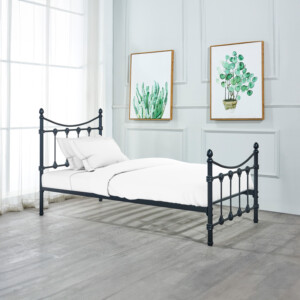 Κρεβάτι Beowulf pakoworld μαύρο μεταλλικό 90x190εκ-285-000016