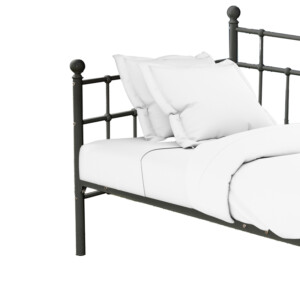 Καναπές-κρεβάτι Havelock pakoworld μαύρο μεταλλικό 90x190-285-000019