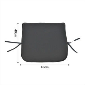 Μαξιλάρι καρέκλας Pildo pakoworld μαύρο ύφασμα 45x40x3εκ-286-000013